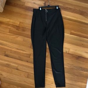 Wild Fable pleather leggings, circle zipper, high waisted